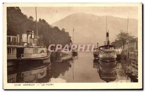 Cartes postales Annecy Le Port Bateaux