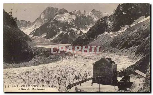 Cartes postales Chamonix Mer de Glace et du Montenvers Train