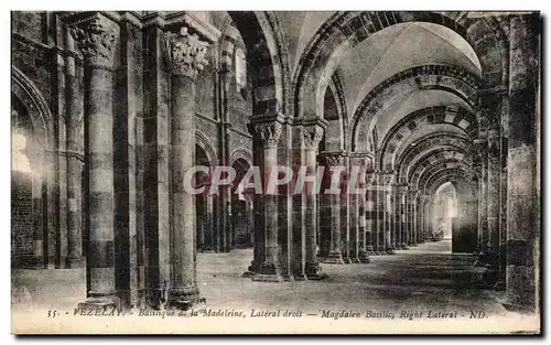 Cartes postales Vezelay Basilique de la Madeleine Lateral droit