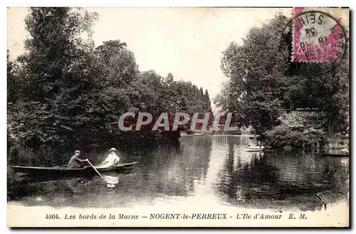 Cartes postales Les Bords de la Marne Nogent Le Perreux L&#39Ile d&#39Amour