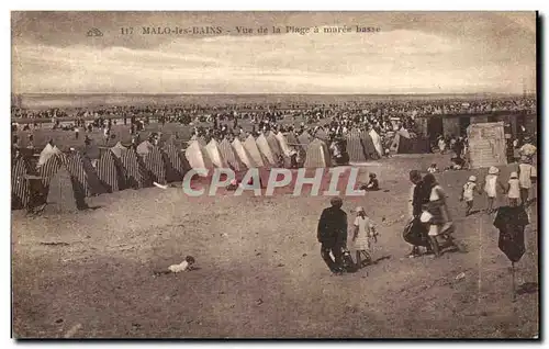 Ansichtskarte AK Malo les Bains Vue du la Plage a maree basse