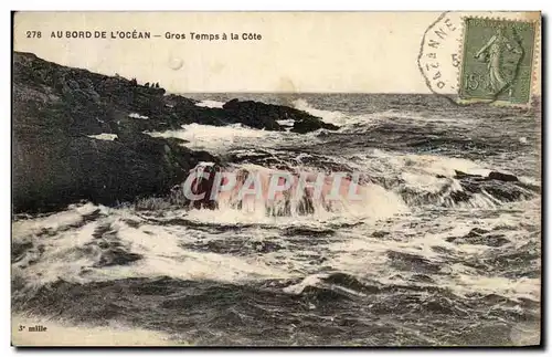 Cartes postales Au Bord De L&#39ocean Gros Temps a la Cote