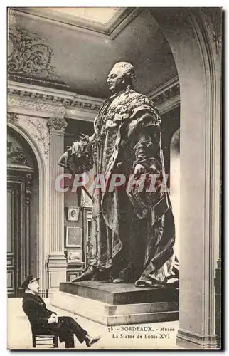 Cartes postales Bordeaux Musee La Statue de Louis XVI