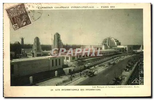 Ansichtskarte AK Exposition Coloniale Internationale Paris 1931 Cite internationale des informations