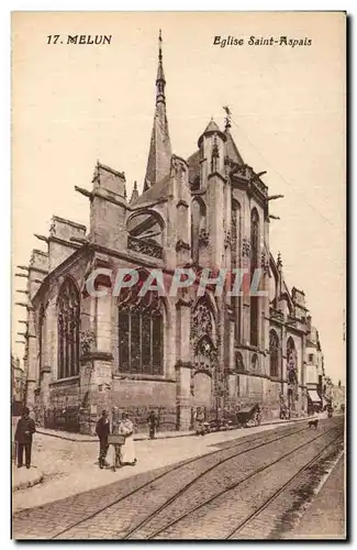 Cartes postales Melun Eglise Saint Aspais