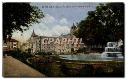 Ansichtskarte AK Wiesbaden Hotel Nassau vom Kurhausplatz