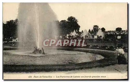 Ansichtskarte AK Pare de Versailles Les Parterres de Latone un jour de grandes eaux