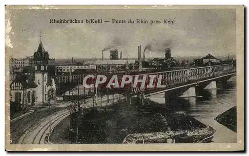 Ansichtskarte AK Rheinbrucken Ponts du Rhin Pres Kehl