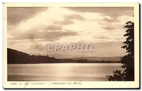 Cartes postales Le Lac D&#39Annecy Coucher Du Soleil