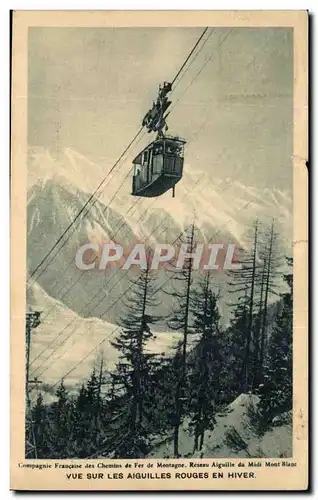 Cartes postales Vue Sur Les Aiguilles Rouges En Hiver