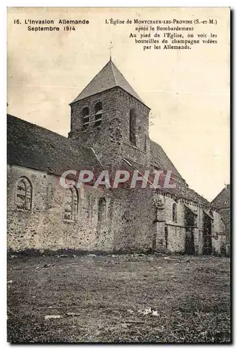 Ansichtskarte AK L&#39Eglise De Montceaux Les Provins Apres Le Bombardement