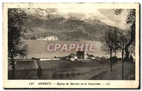 Cartes postales Annecy Eglise de Sevrier et la Tournette