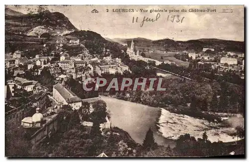 Cartes postales Lourdes Vue Generale Prise du Chateau