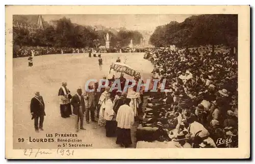 Cartes postales Lourdes Benediction du St Sacrement