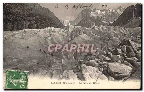 Ansichtskarte AK Chamonix La Mer de Glace Alpinisme