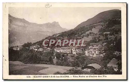 Cartes postales Saint Gervais Les Bains Tete Noire Et Chaine Des Flz