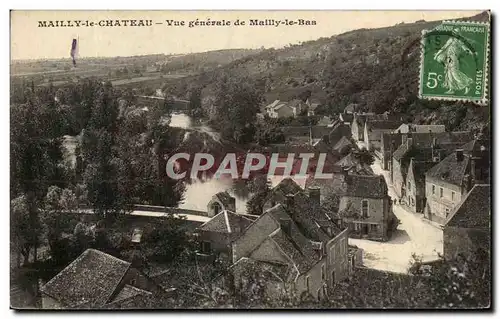 Cartes postales Mailly Le Chateau Vue Generale De Mailly Le Bas