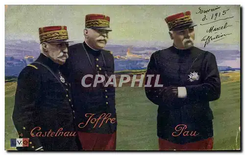 Cartes postales Castenau Joffre Pau Militaria