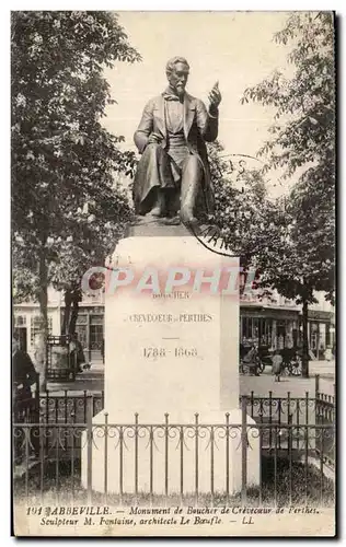 Cartes postales Abbeville Monument De Boucher De Crevecoeur De Perthes