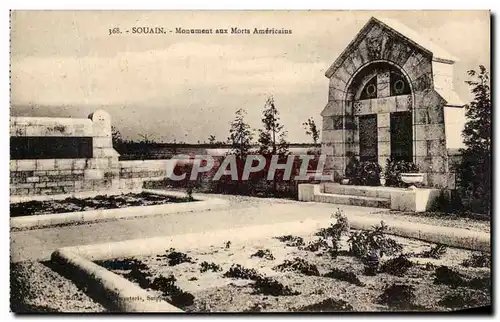 Cartes postales Souain Monument Aux Morts Americains Militaria