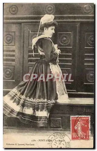 Ansichtskarte AK Pont Aven La Priere Folklore Costume