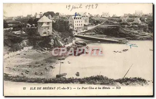 Cartes postales Ile De Brehat Le port Clos et les Hotels