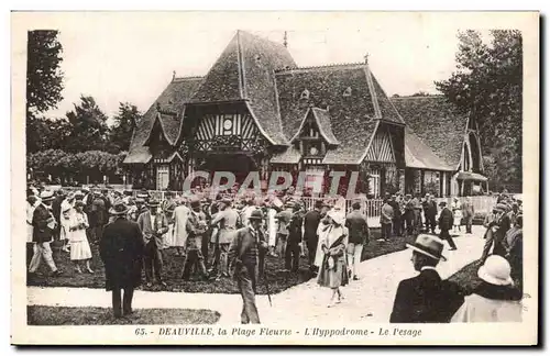 Ansichtskarte AK Deauville La Plage Fleurie L&#39Hyppodrome Le Pesage Hippisme