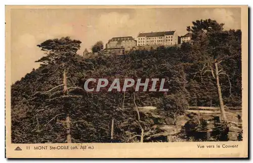 Cartes postales Mont Saint Odile Vue Vers le Couvent