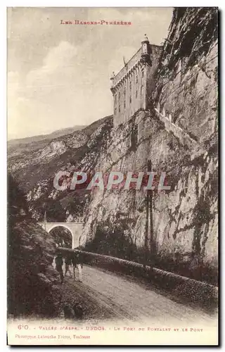 Ansichtskarte AK Le Basses Pyrenees Vallee D&#39Aspe Urdos Du Portalet Et Le Pont