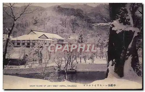 Cartes postales Snow Scence Of Laky Sight Hotel Chuzenji Japon