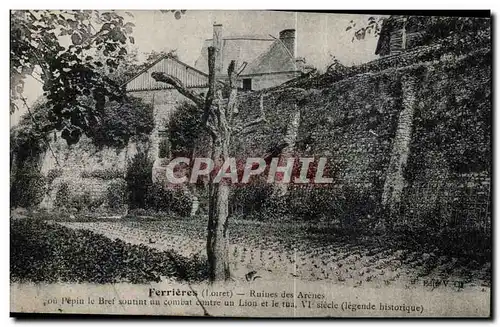 Cartes postales Ferrieres Ruines Des Arenes ou Pepin le Bref Soutint un Combat Contre un Lion et le Tua