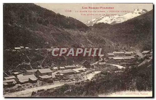 Cartes postales Les Basses Pyrenees La Haute Valle D&#39Aspe Vue Generale Et Le Somport