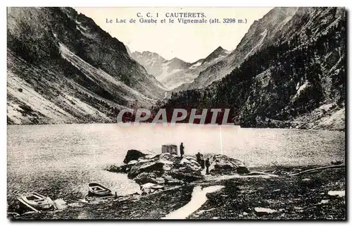 Ansichtskarte AK Cauterets Le lac de Gaube Et le Vignemale