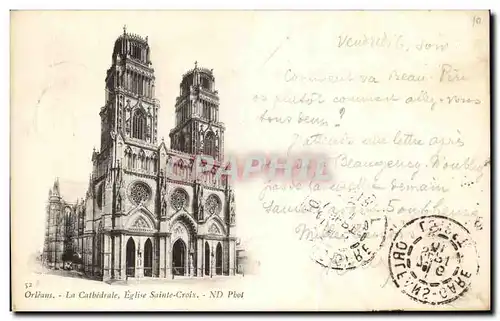 Cartes postales Orleans la Cathedrale Eglise Sainte Croix