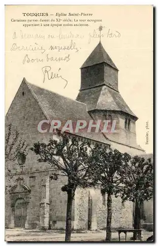 Cartes postales Touques Eglise Saint Pioerre Certaines Parties Darent du LaTour octogone Apparteient Une epoque