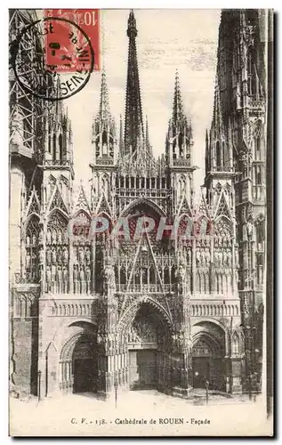 Cartes postales Cathedrale de Rouen Facade