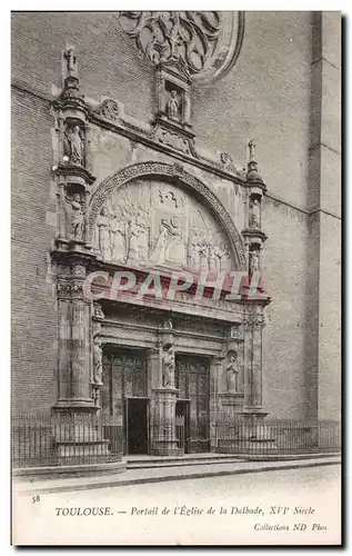 Cartes postales Toulouse Portail de l&#39Eglise de la Dalbade