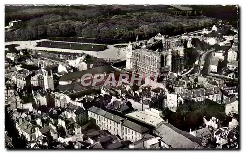 Cartes postales moderne En avion Sur Saint Germain En Laye L&#39eglise et chateau la Gare et la plage