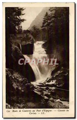 Cartes postales Route de Cauterets au pont d&#39Espagne Cascade du Cerisey