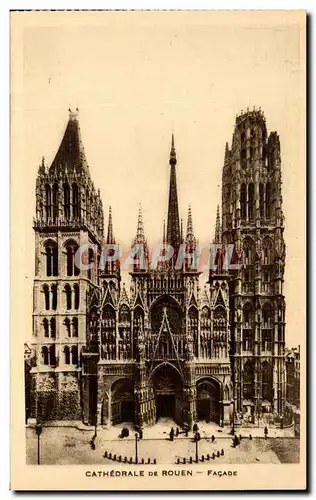 Cartes postales Cathedrale De Rouen Facade