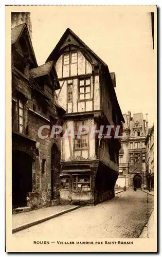 Ansichtskarte AK Rouen Vieilles maisons Rue Saint Romain