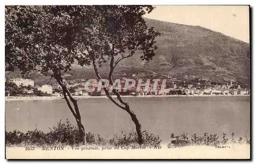 Ansichtskarte AK Menton Vue Generale Prise du Cap Martin