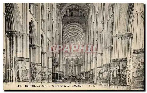 Ansichtskarte AK Rouen Interieur de la cathedrale