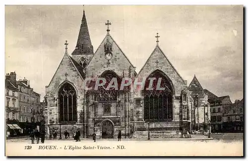 Ansichtskarte AK Rouen L&#39Eglise Saint Vivien