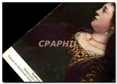 Ansichtskarte AK Fantaisie Femme Rembrandt Van Ryn Rembrandt Saakia