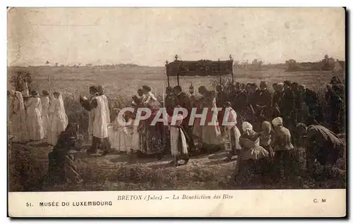 Ansichtskarte AK Musee du Luxembourg Breton La Benediction des Bles