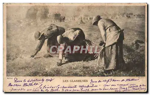 Cartes postales Fantaisie Les glaneuses Millet