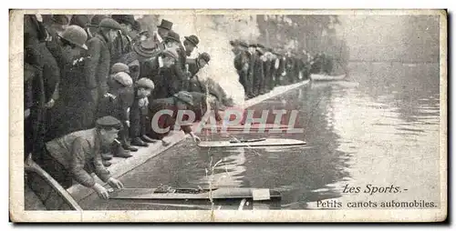 Cartes postales Fantaisie Les sports Petits canots automobiles