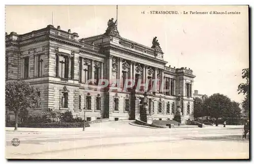 Ansichtskarte AK Strasbourg Le Parlement d&#39Alsace Lorraine