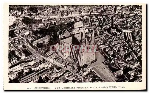 Cartes postales Chartres Vue Generale Prise En Avion